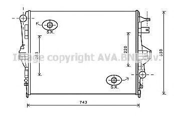 AVA QUALITY COOLING vw2316 -  Радиатор, охлаждение двигателя